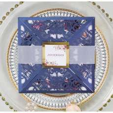 Glitter Invitation Card With Envelope Marriage Card Design Laser Cut Square Wedding Invitation